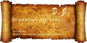 Drechsler Júlia névjegykártya